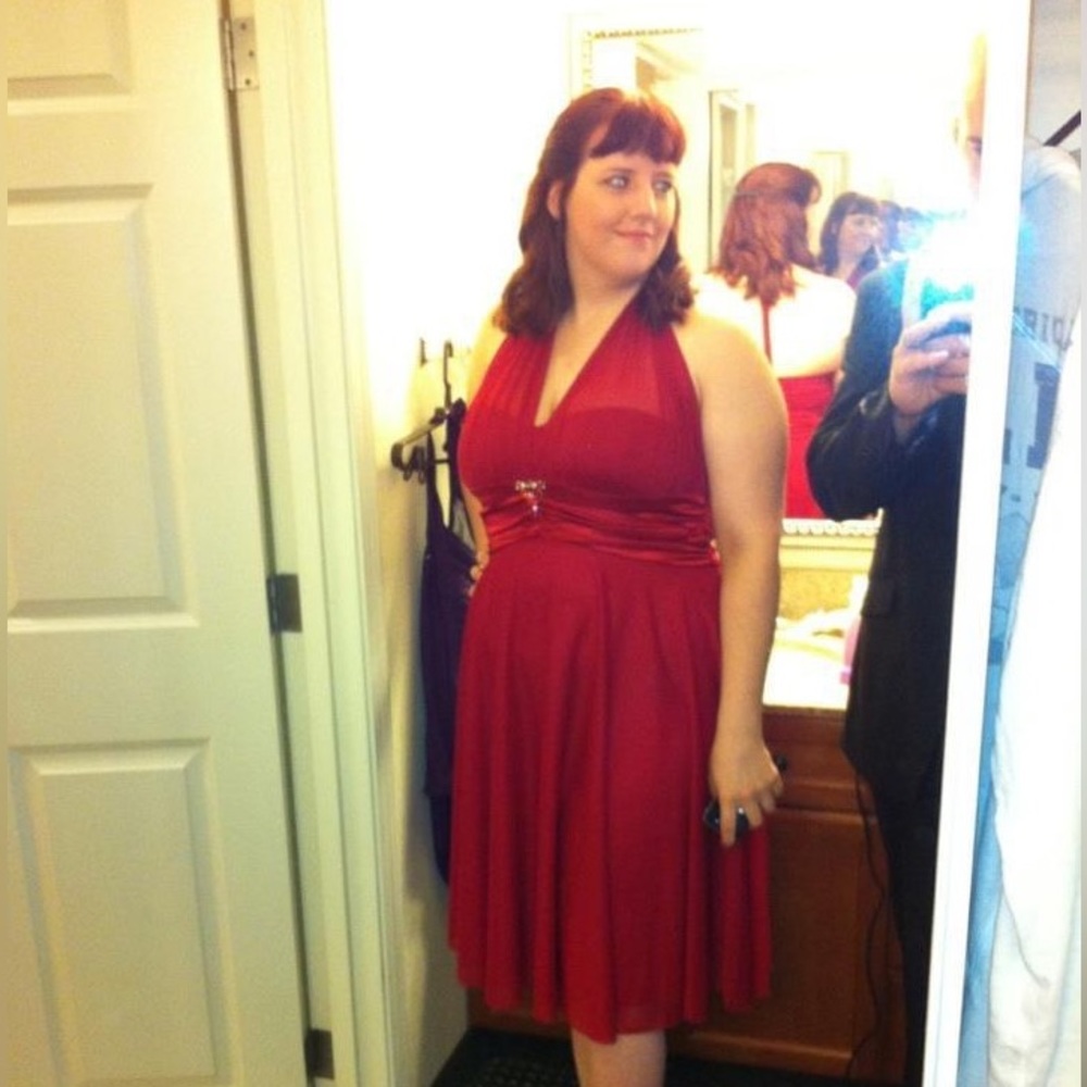 DB Studios Dress Dark Red Size XXL